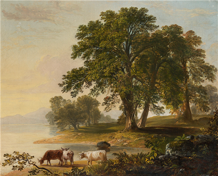 Durand, Pastoral Scene at Lake’s Edge