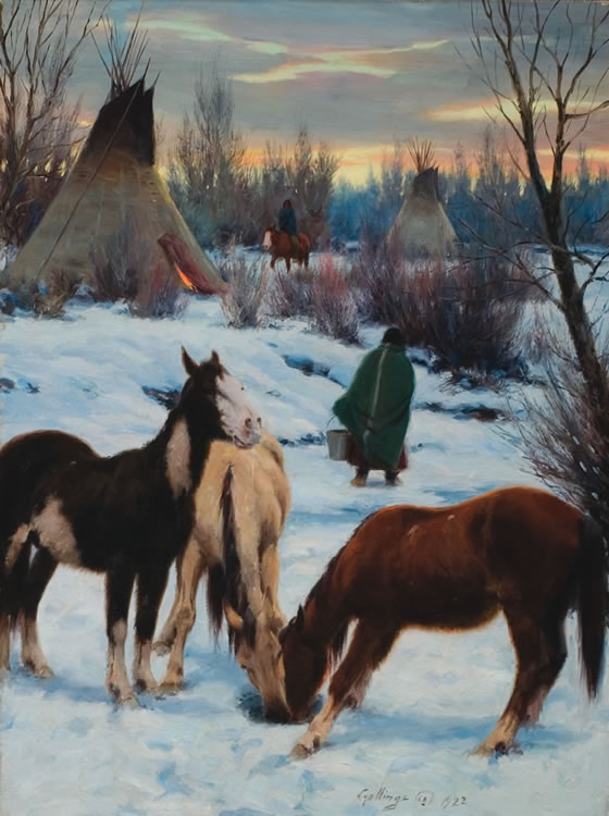 William Bill Gollings : Cheyenne Winter Camp