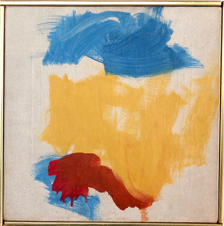 Fred Mitchell, Untitled c.1960, oil on canvas, 12 x 12 inches. Howard Wise Gallery label remnant verso. Estate of the artist.