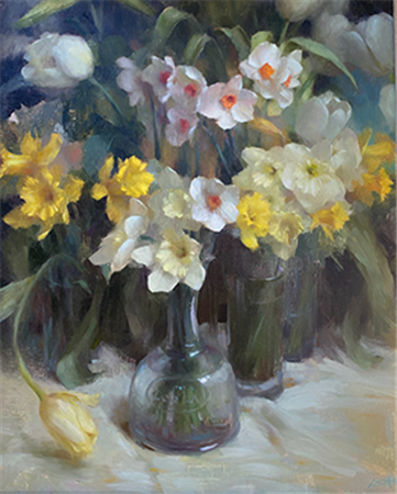 Spring Daffodils 
Oil, 20 x 16 ©Nancy Guzik