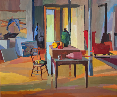 Baker Interior Still Life 42 x 48 oil on canvas