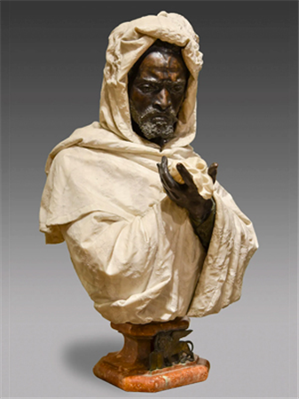 Pietro Calvi, Milan, Italy
Marble And Bronze Depiction Of Othello. $102,400 realized.