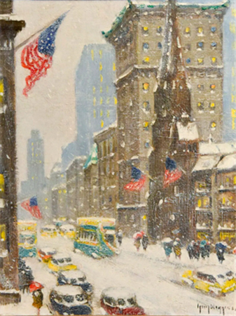 Guy Carleton Wiggins. New York City street scene.

$54,400 realized.