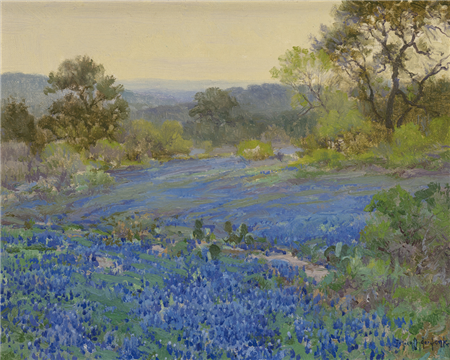 Twilight in the Hills, Blue-Bonnets by Julian Onderdonk