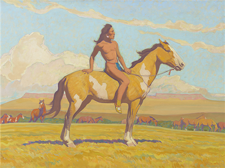 Maynard Dixon (1875–1946), The Pony Boy (1920), Sold at Auction: $2,130,000 – The Coeur d’Alene Art Auction holds the world record price for a work by Maynard Dixon sold at auction.