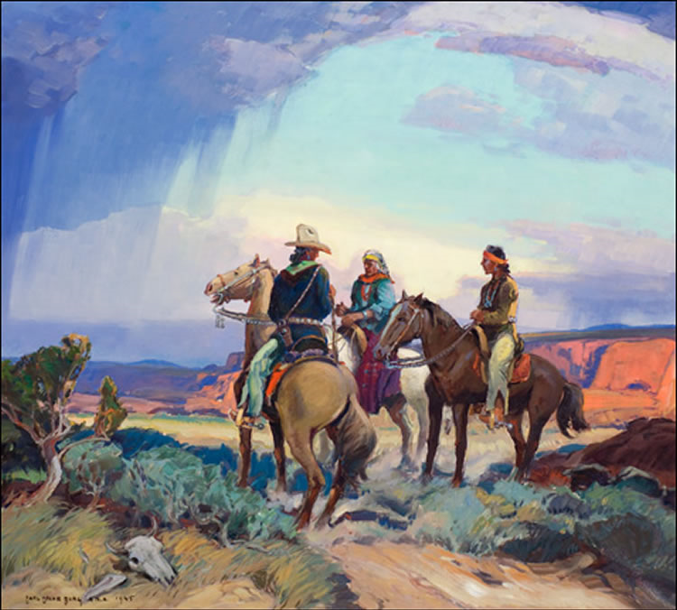 Carl Oscar Borg : The Navajo Horsemen