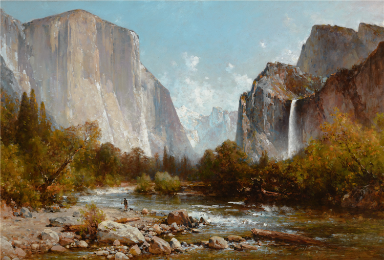 Thomas Hill : On the Banks of the Merced River