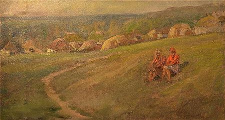 Feodor Serguievitch Yousov : Landscapes with two figures