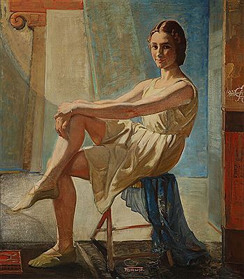 Carl Christian Forup : A resting ballerina.