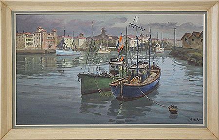 William Biehn : Fishing boats in the port of Saint-Jean-de-Luz