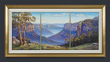 John Bradley : 'Blue Mountains Morning' (Triptych)