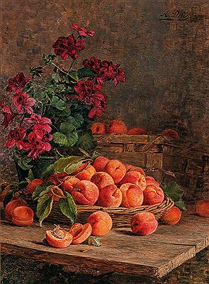 Auguste Doll : Geraniums and Apricots