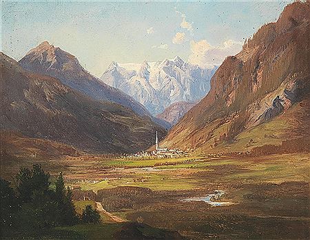 Anna Baar-Plommer : Scene in the Tyrolean Countryside