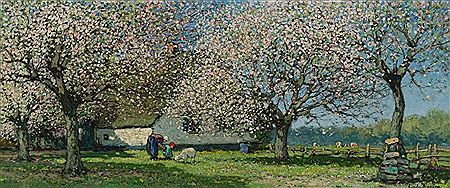 Cornelis Kuypers : Flowering Orchard