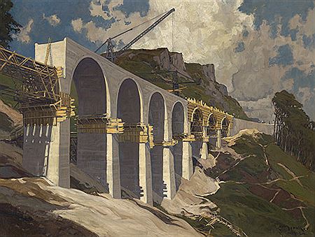 Erich Mercker : Bau der Drachenlochbrücke