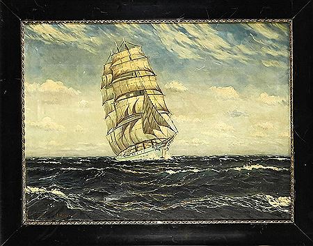 Martin Bottjer : Sailing ship on the high seas