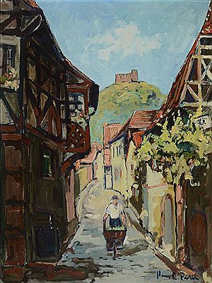 Hans Rolf Peter : 'Schloßgasse in Hambach'