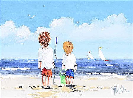 Michelle Carlin : TWO BOYS ON THE BEACH