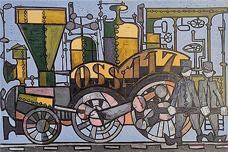 Claude Venard : Locomotive, c.1950