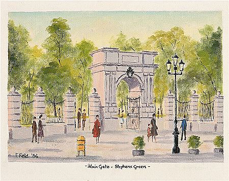 Frank Feld : Main Gate, St Stephen's Green (1986)