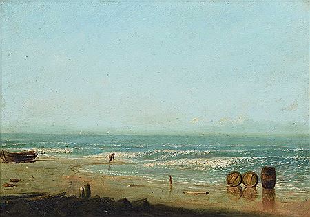 Raphael Monleon Y Torres : Beach scene with figure