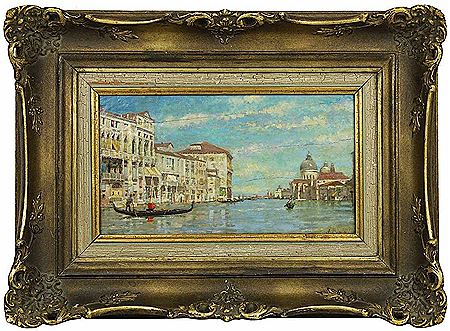 Arturo Bianchi : Venedig, Canale Grande mit Santa Maria della Salute