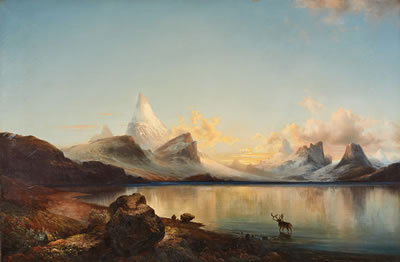 Magnus-Thulstrupp Bagge : Landscape at Glittertind, Norway