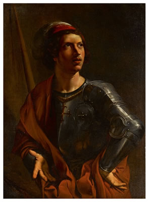 Angelo Caroselli : PORTRAIT OF A YOUNG MAN IN ARMOR, POSSIBLY SAINT GEORGE