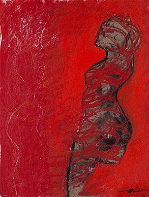 Helen Joseph : Standing Nude with Red Field