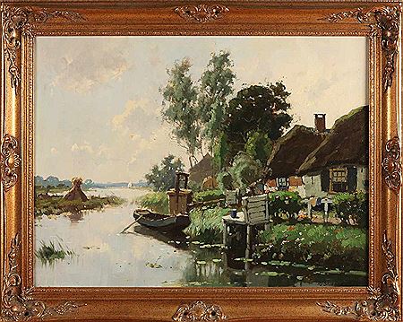 Henk Bellaard : Dutch farm near a river