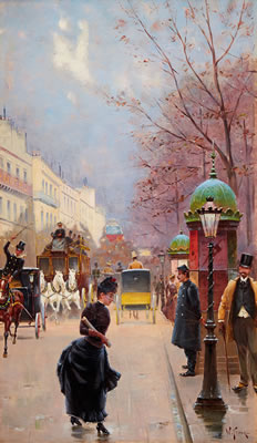 William Feron : Elégante à Paris