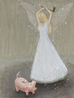 Irene Bisang : Fairy with Piggy Bank