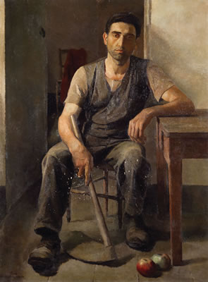 Alberto Helios Gagliardo : Peasant with hoe