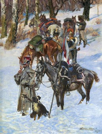 Wojciech Adalbert Kossak : BATTLE OF BEREZINA, 1894-1896, 1907