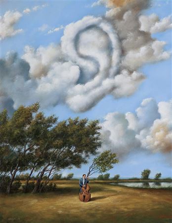 Rafal Olbinski : INTIMATE SOUNDS OF BELONGING, 1994