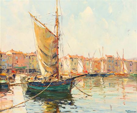 Andre Beronneau : Morning in the port of Saint Tropez