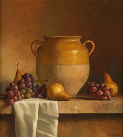 Loran Speck : STILL LIFE WITH URN & FRUIT