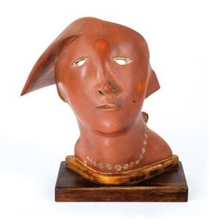 Otto Gutfreund : Mask with necklace