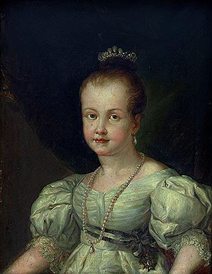 Bernardo Lopez Y Piquer : Portrait of Isabel II girl