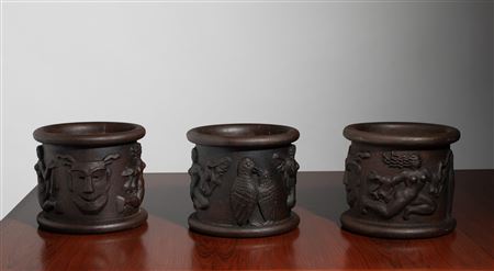 Anna Petrus : Suite of three garden pots - creation 1925