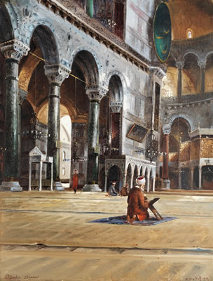 Wladimir Konstanivoch Petroff : The nave of the Hagia Sophia