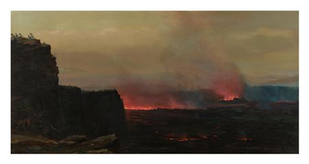 David Howard Hitchcock : Untitled (Burning Lake, Hawaii)