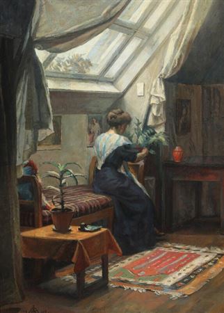 Jorgen Aabye : A woman in the studio