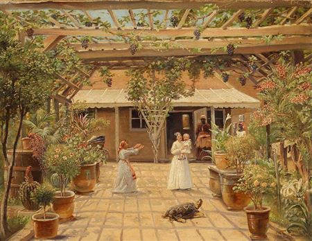 Frederick Mayer Visby : Fra familien [...]s have, Sankt Thomas”. From a garden, St. Thomas