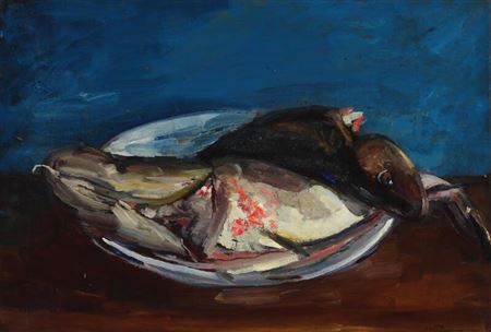 Christian Pedersen-Bellinge : Still life with cod.