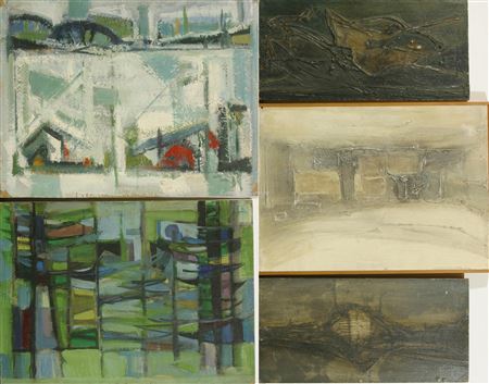 Dries Van Den Broeck I : Lot of 5 abstract works