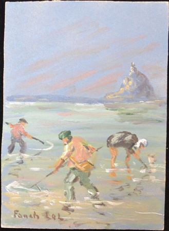 Fanch Lel : Fishing with cockles and shrimps in the bay of Mont Saint Michel