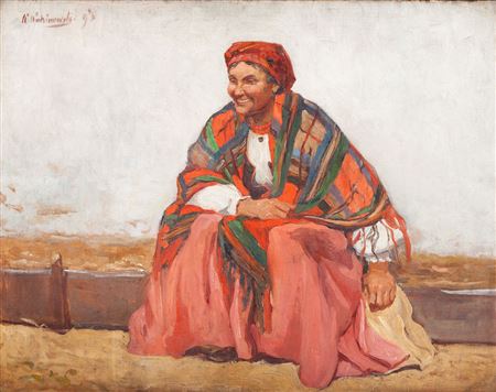 Wincenty Wodzinowsky : Laughing woman, 1893