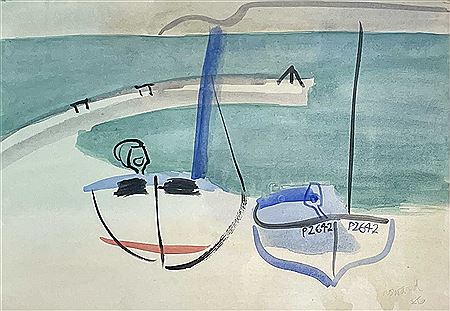 Charles Howard : Fishing Boats at Sennen