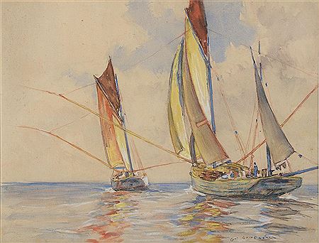 Jean Paul Guinegault : Tuna boats at sea.